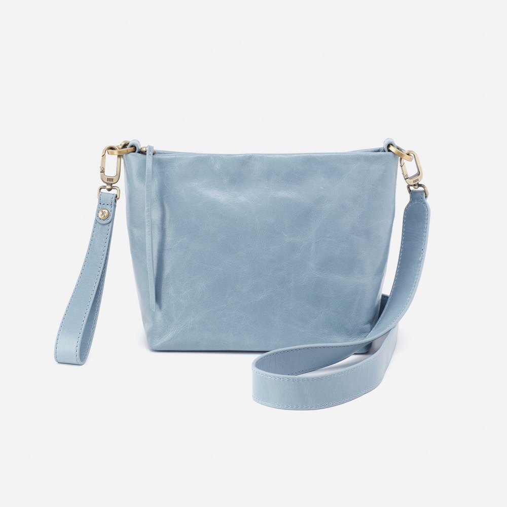 Hobo | Ashe Crossbody in Polished Leather - Cornflower