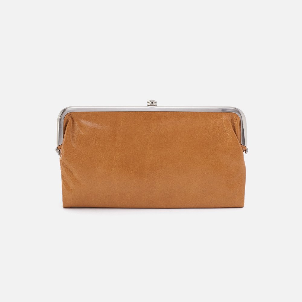 Hobo | Lauren Clutch-Wallet in Polished Leather - Natural