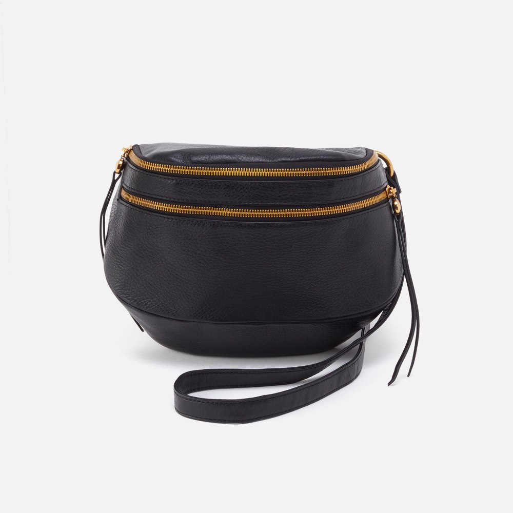 Hobo | Fern Convertible Sling in Pebbled Leather - Black - Click Image to Close