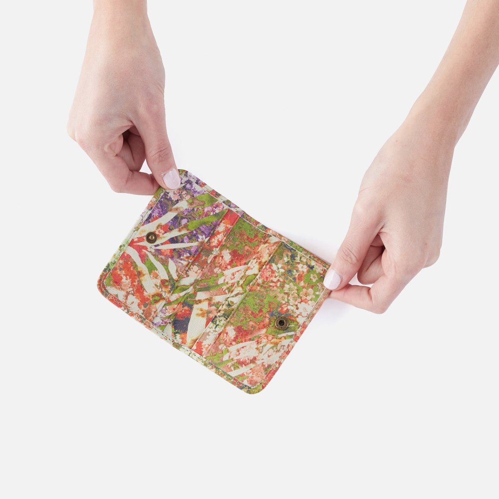 Hobo | Jill Mini Card Case in Printed Leather - Tropic Print