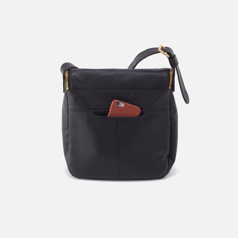 Hobo | Fern North-South Crossbody in Pebbled Leather - Black