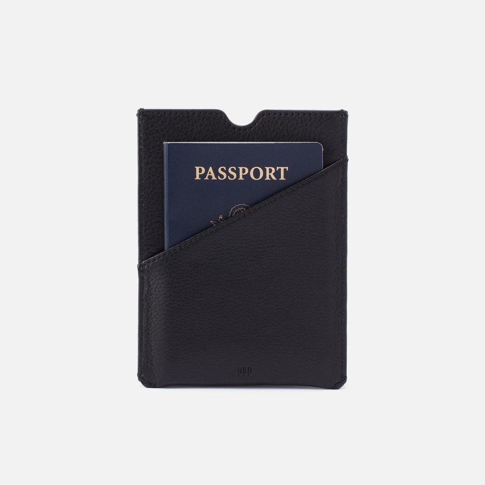 Hobo | Men's Passport Holder in Silk Napa Leather - Black