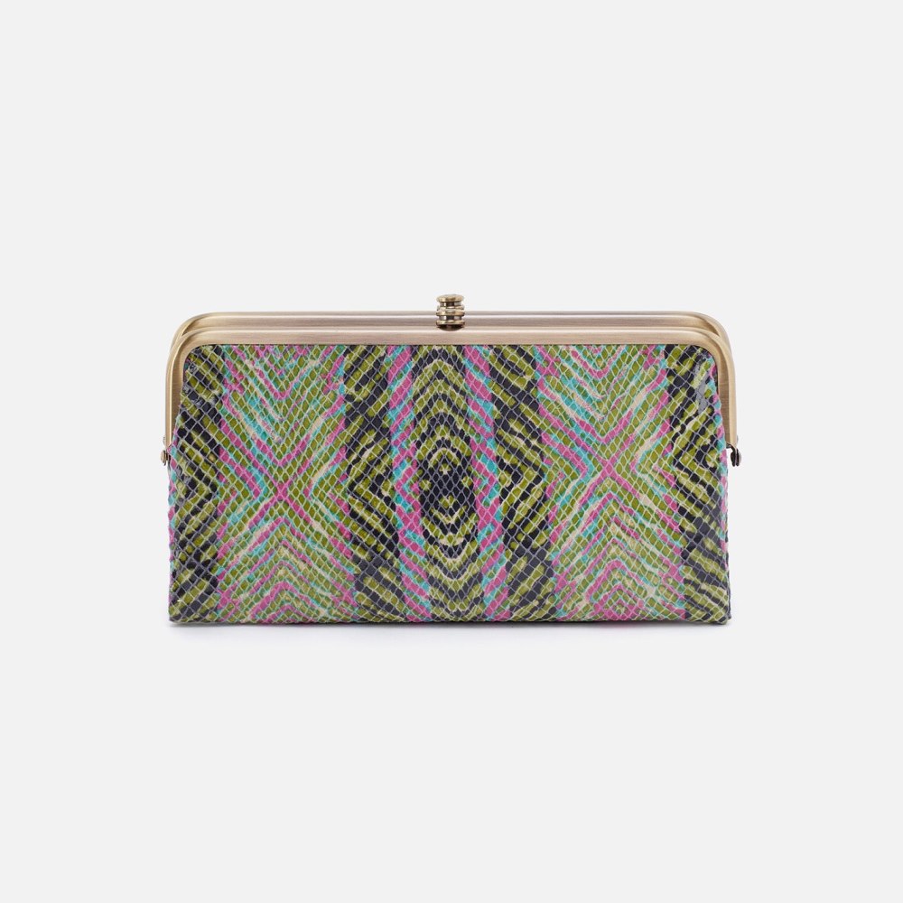 Hobo | Lauren Clutch-Wallet in Printed Leather - Geo Diamond Print - Click Image to Close