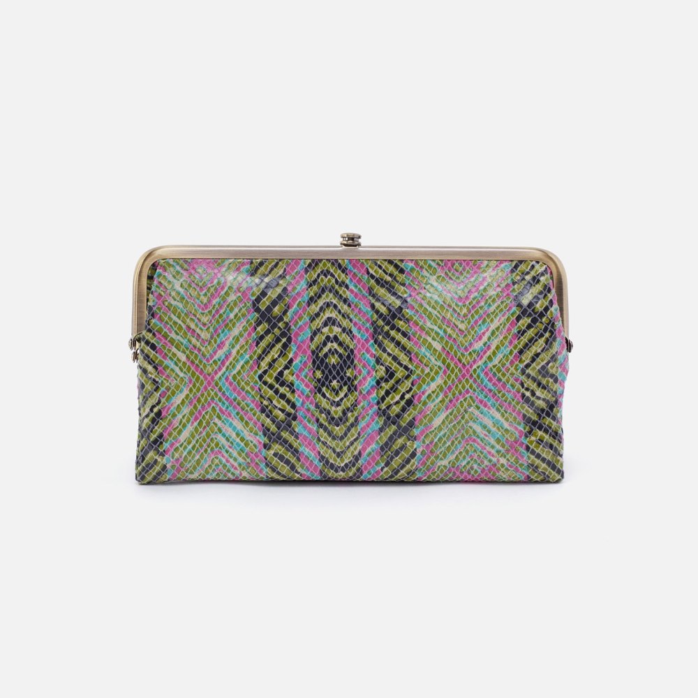 Hobo | Lauren Clutch-Wallet in Printed Leather - Geo Diamond Print