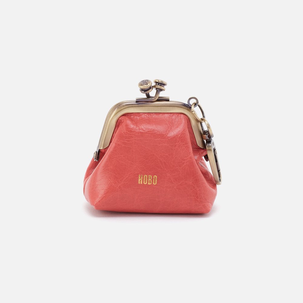 Hobo | Run Frame Pouch in Polished Leather - Cherry Blossom