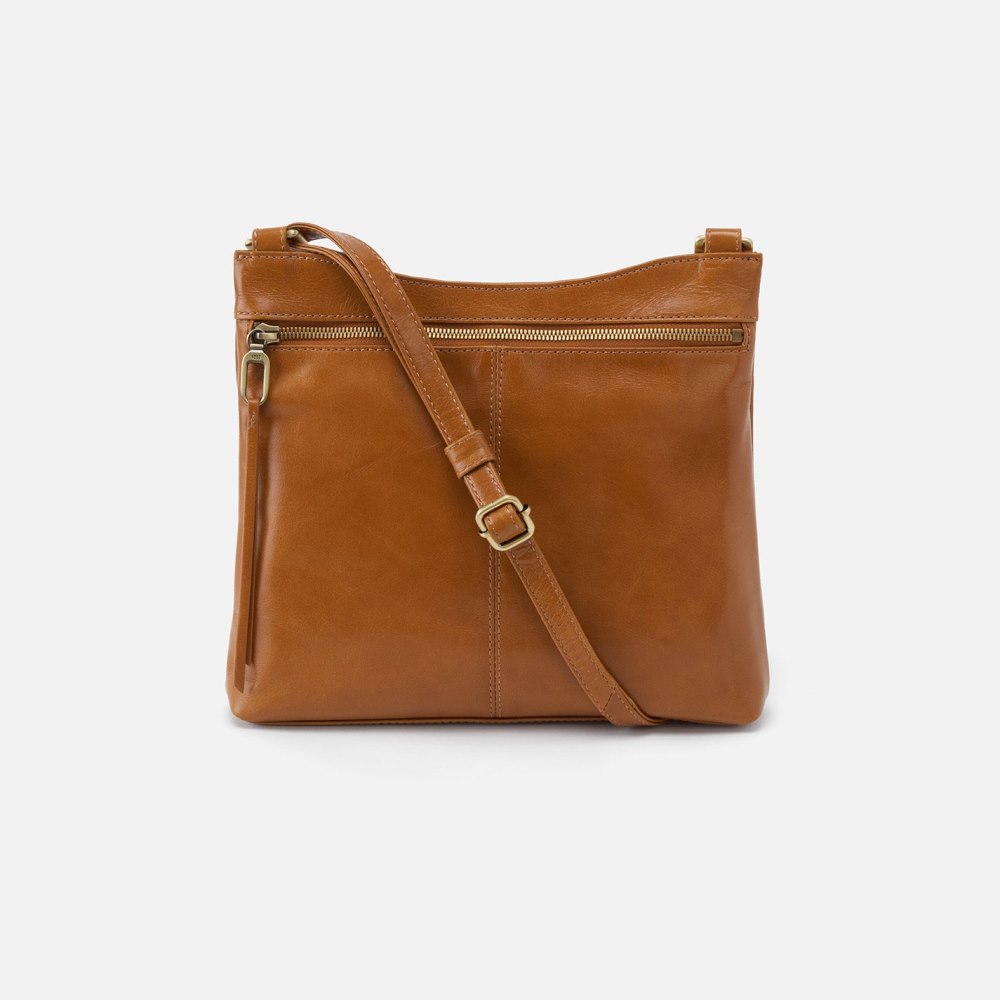 Hobo | Cambel Crossbody in Polished Leather - Truffle