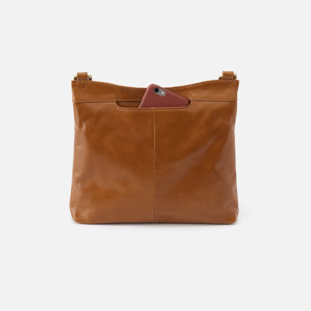 Hobo | Cambel Crossbody in Polished Leather - Truffle