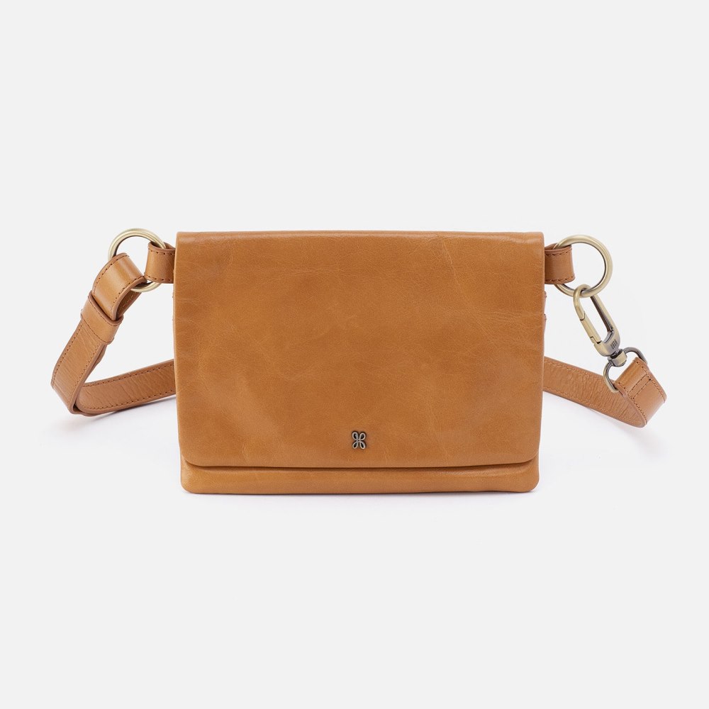 Hobo | Winn Belt Bag in Polished Leather - Natural - Click Image to Close