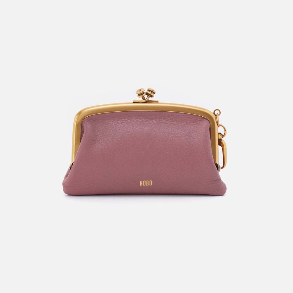 Hobo | Cheer Frame Pouch in Pebbled Leather - Mauve