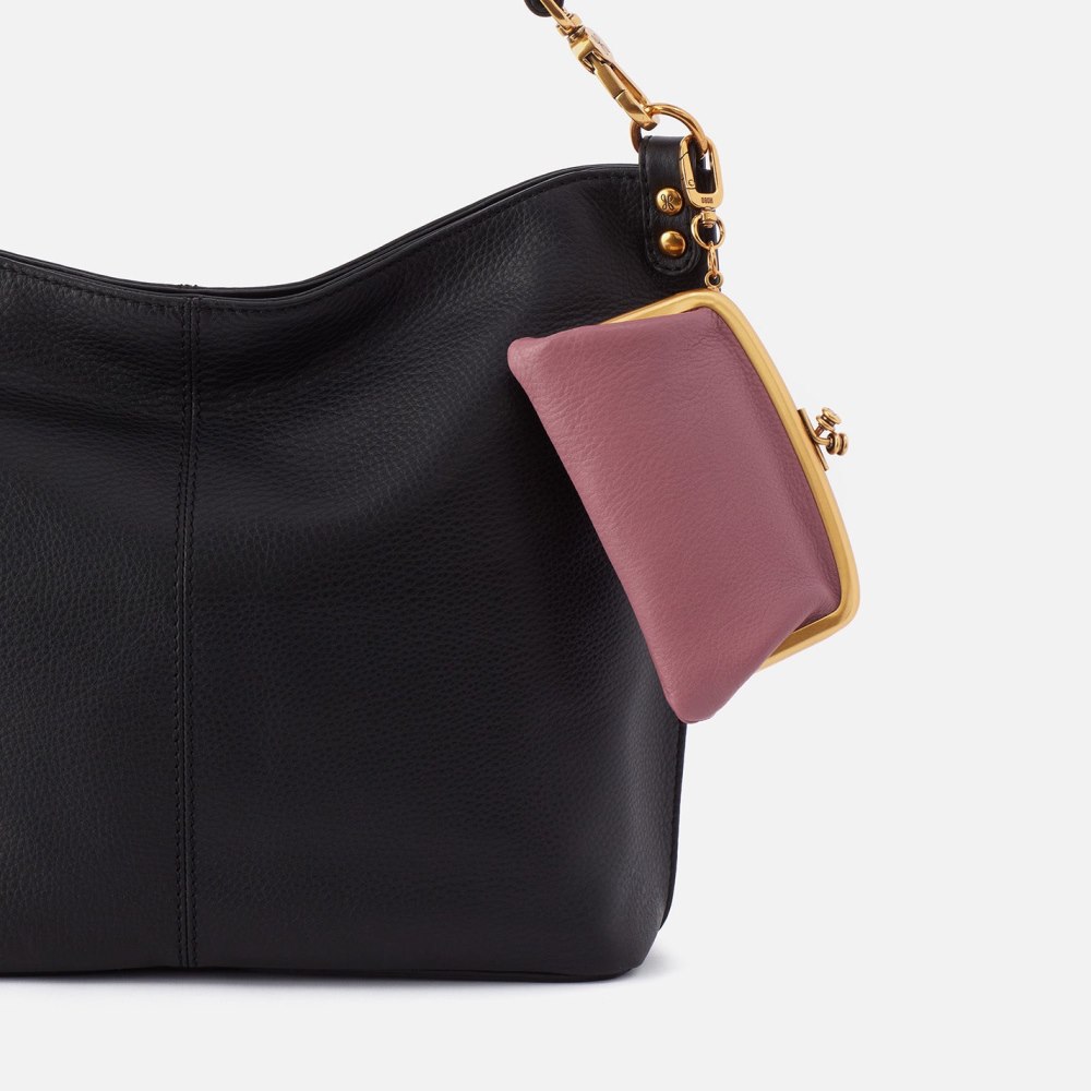 Hobo | Cheer Frame Pouch in Pebbled Leather - Mauve