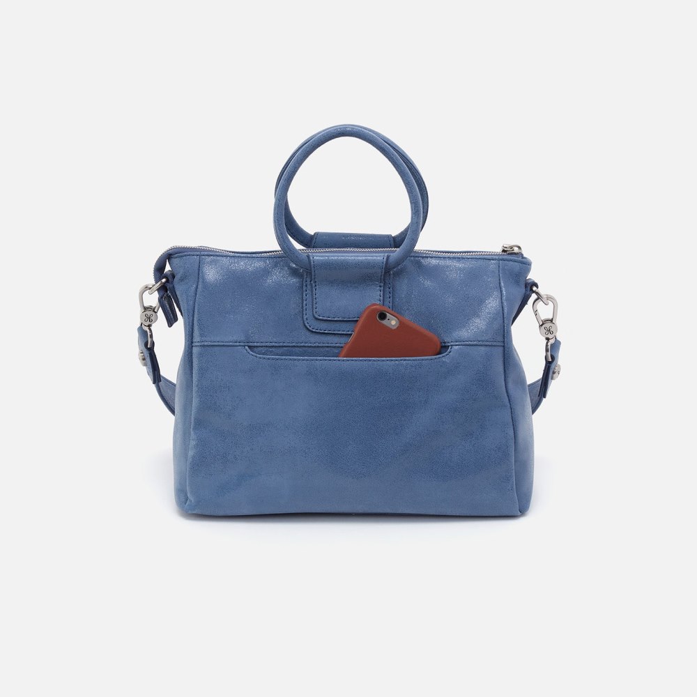 Hobo | Sheila Medium Satchel in Buffed Leather - Azure