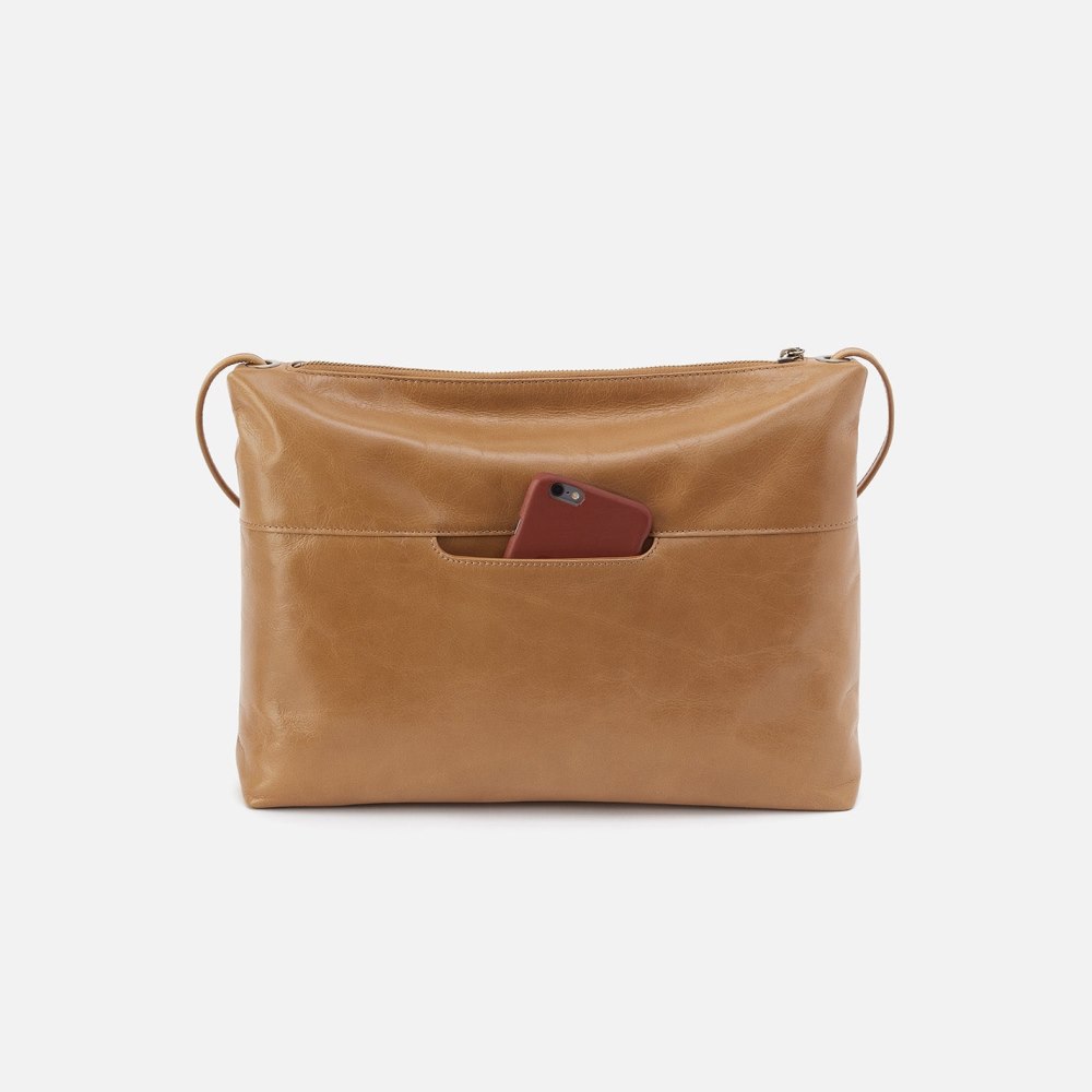 Hobo | Ziggy Crossbody in Polished Leather - Cedar