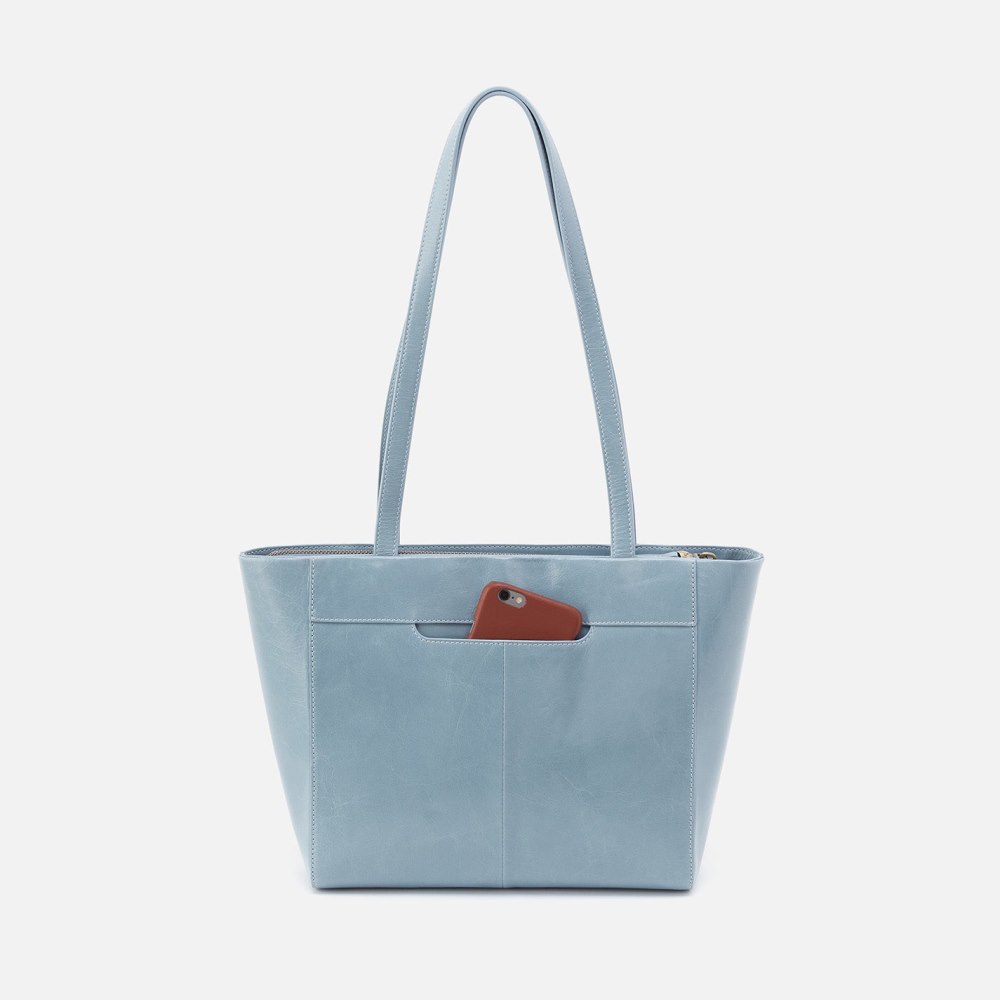 Hobo | Haven Tote in Polished Leather - Cornflower