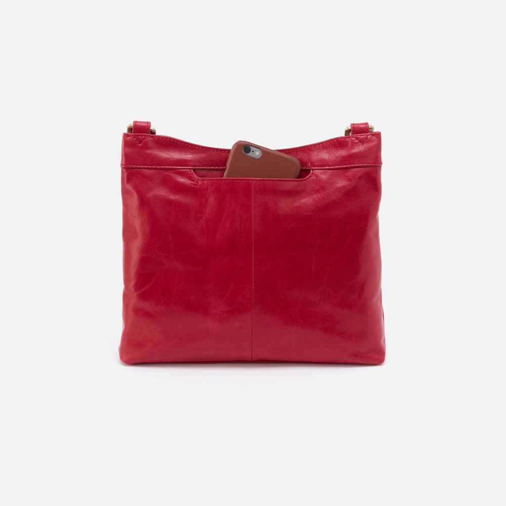 Hobo | Cambel Crossbody in Polished Leather - Claret