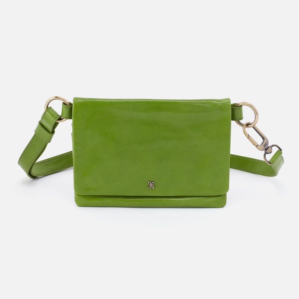 Hobo | Winn Belt Bag in Polished Leather - Garden Green - Click Image to Close