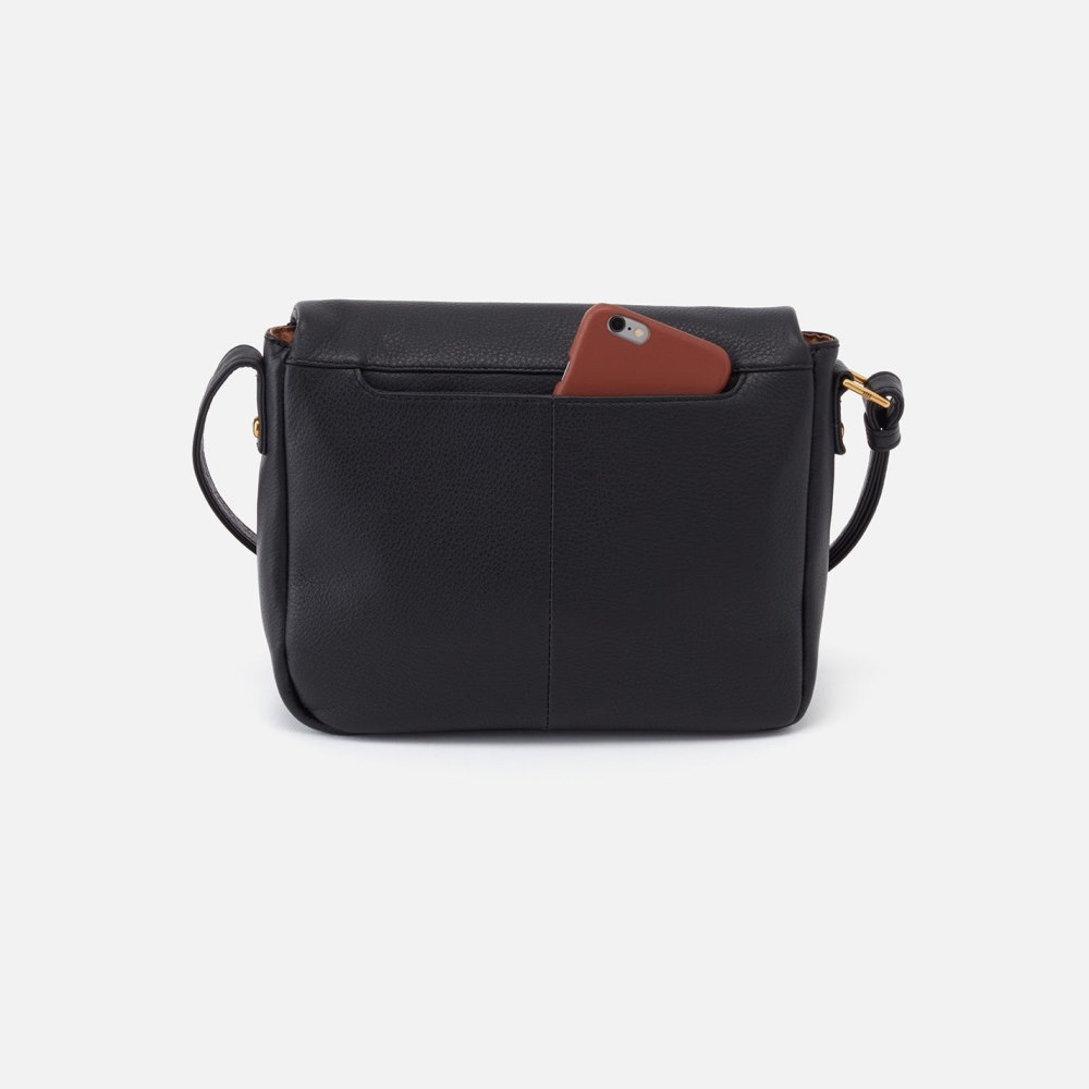 Hobo | Fern Messenger Crossbody in Pebbled Leather - Black