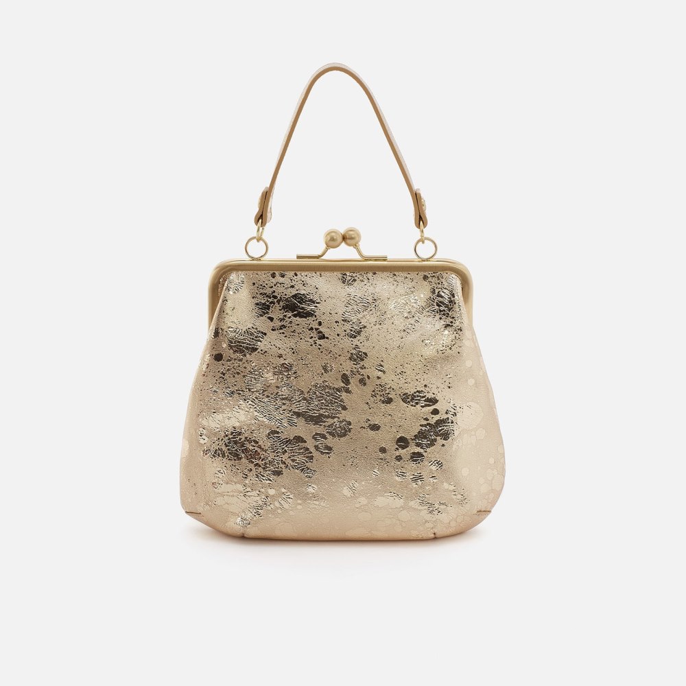 Hobo | Alba Crossbody in Metallic Leather - Gilded Marble