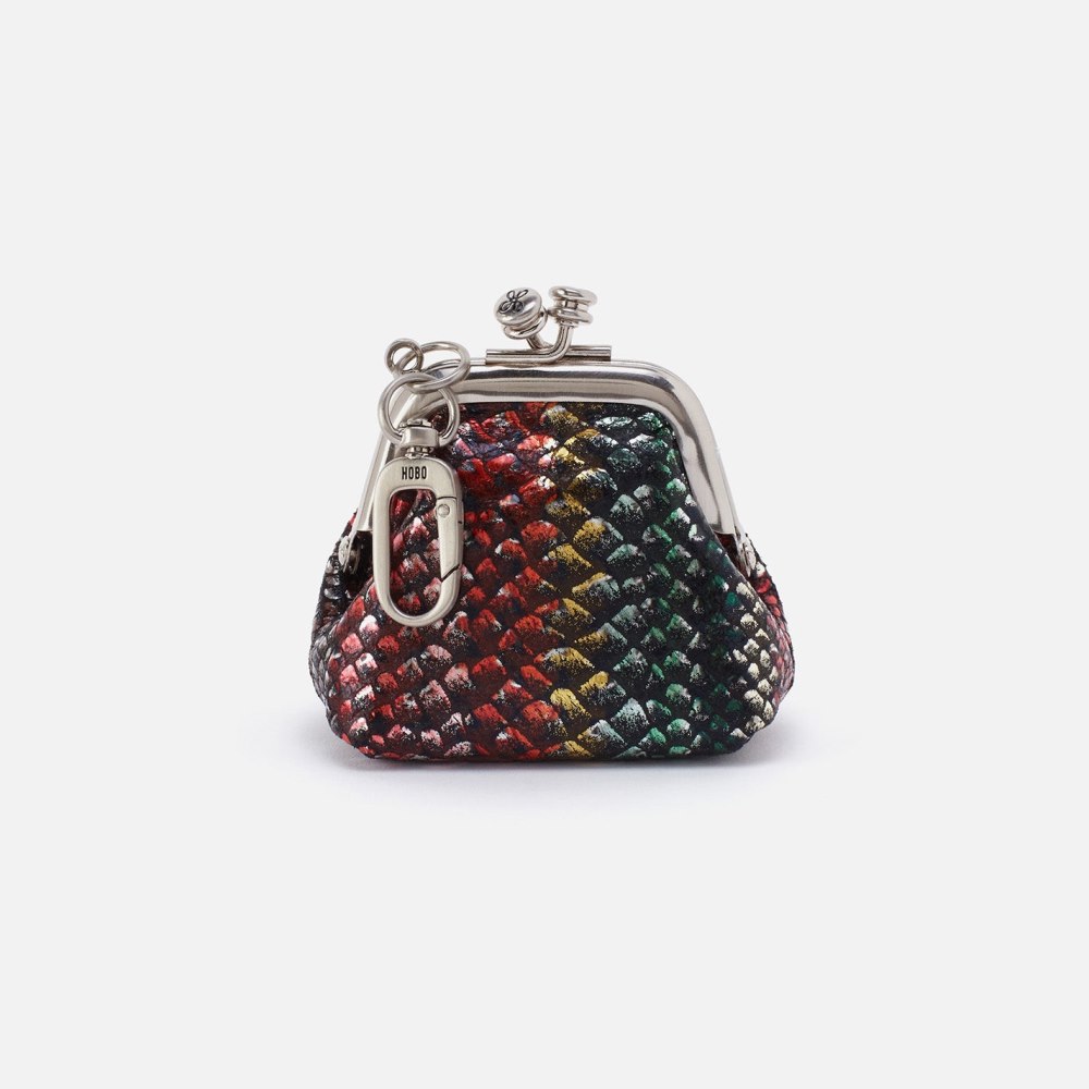 Hobo | Run Frame Pouch in Printed Leather - Holiday Stripe