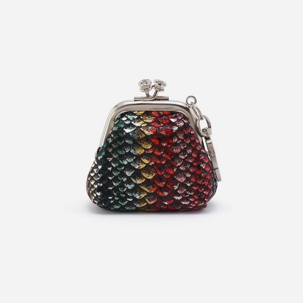 Hobo | Run Frame Pouch in Printed Leather - Holiday Stripe