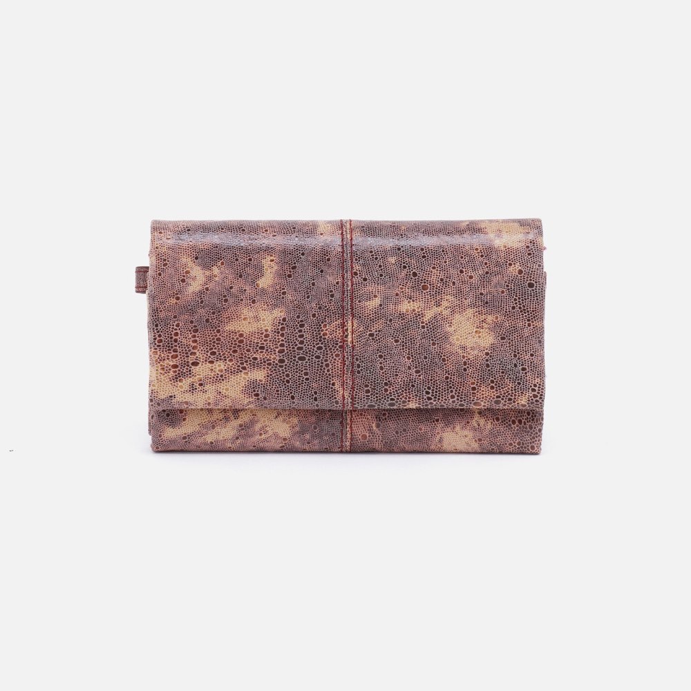 Hobo | Keen Continental Wallet in Printed Leather - Autumn Sky - Click Image to Close