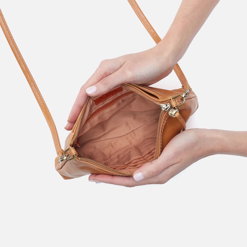 Hobo | Darcy Crossbody in Polished Leather - Natural