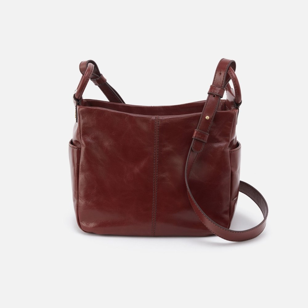 Hobo | Sheila Crossbody in Polished Leather - Henna - Click Image to Close