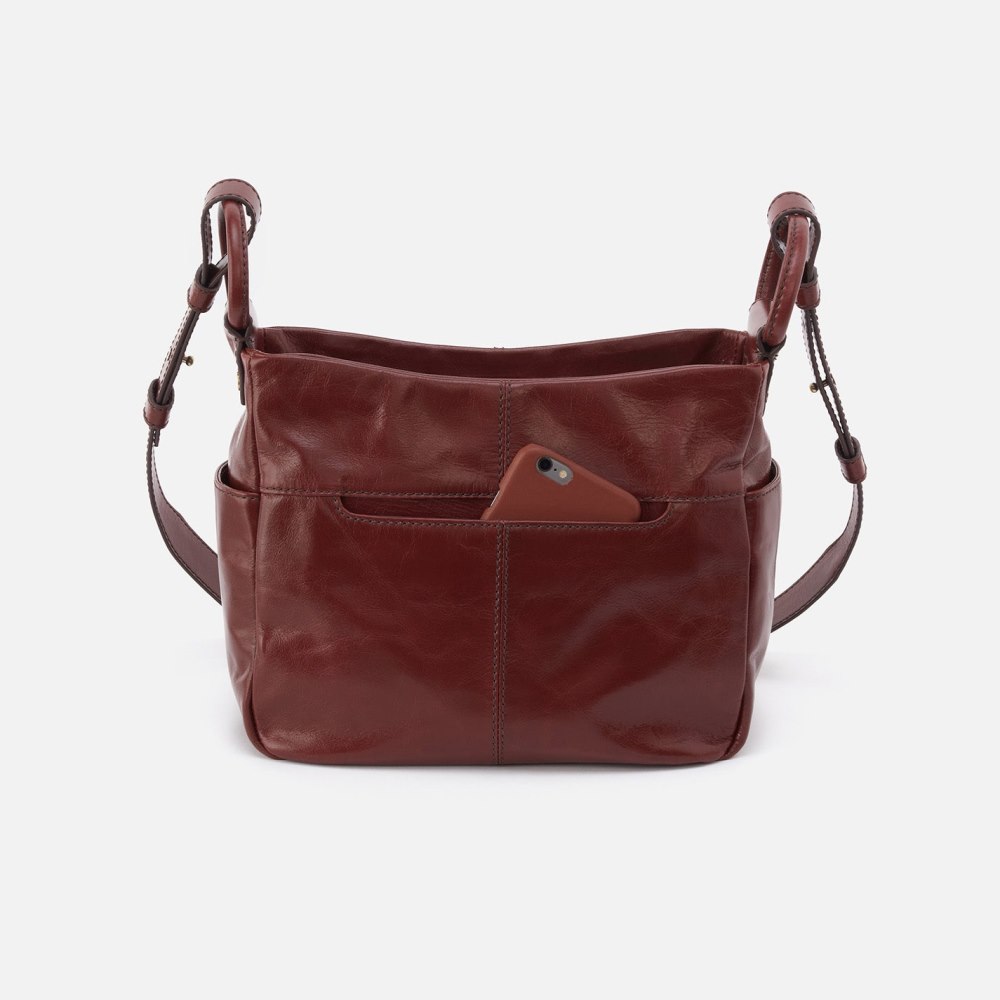 Hobo | Sheila Crossbody in Polished Leather - Henna