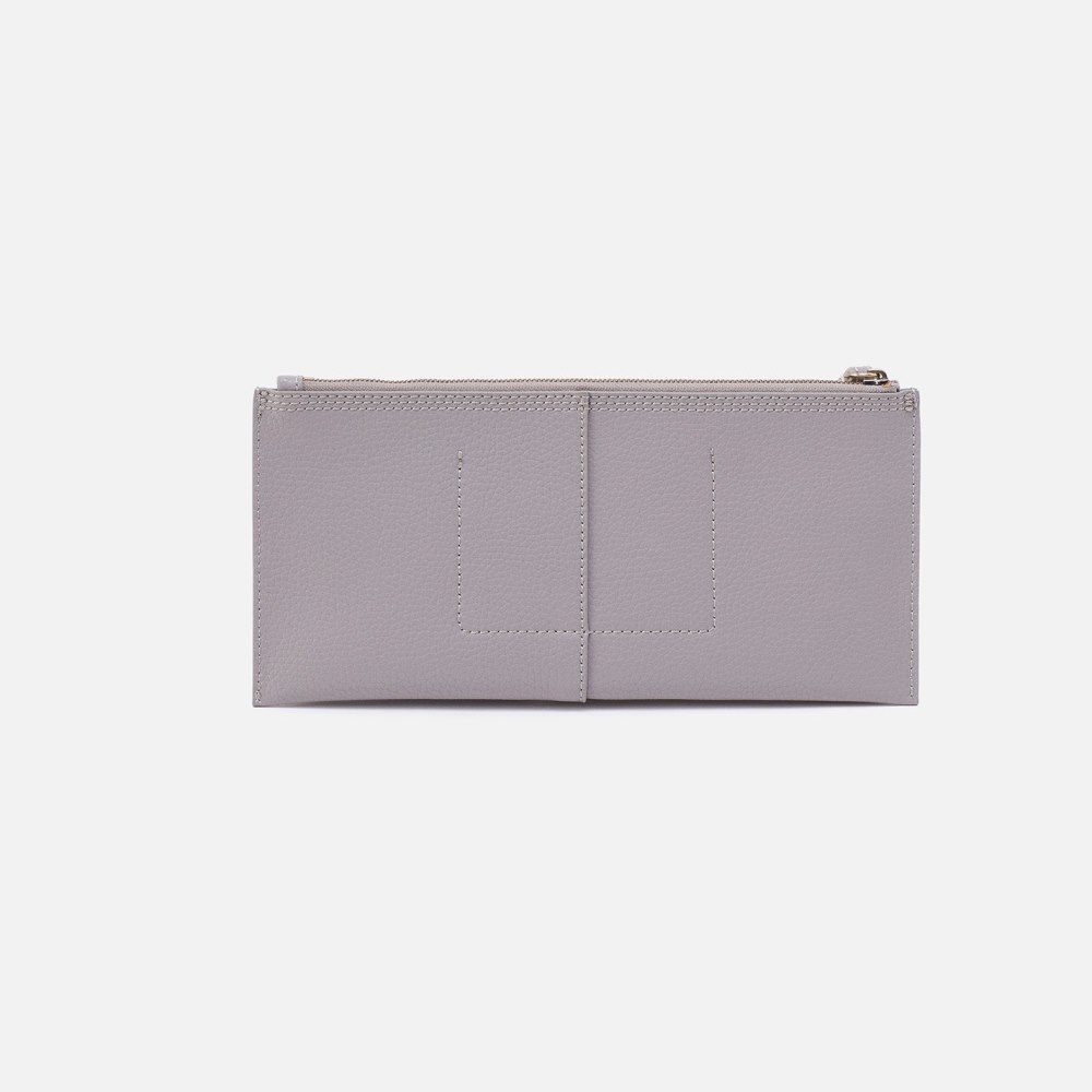 Hobo | Vida Large Pouch in Micro Pebbled Leather - Morning Dove Grey