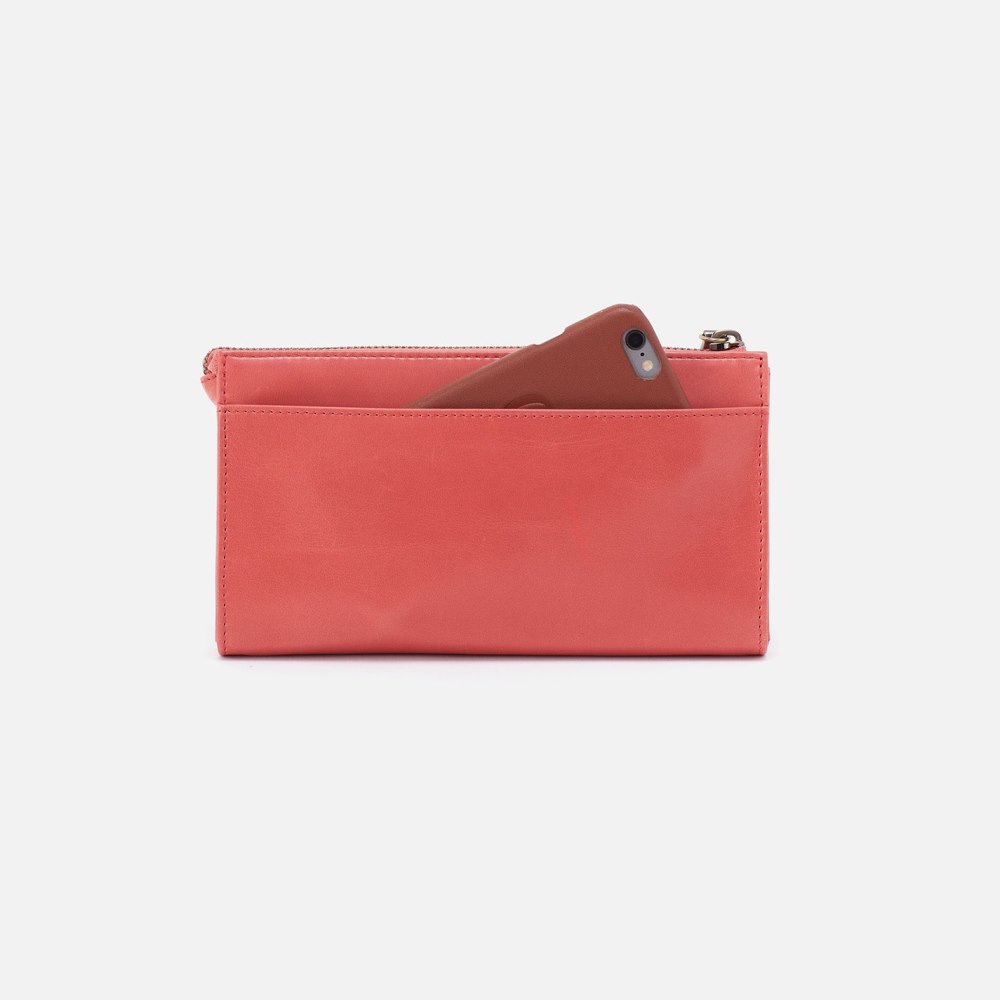 Hobo | Zenith Wristlet in Polished Leather - Cherry Blossom