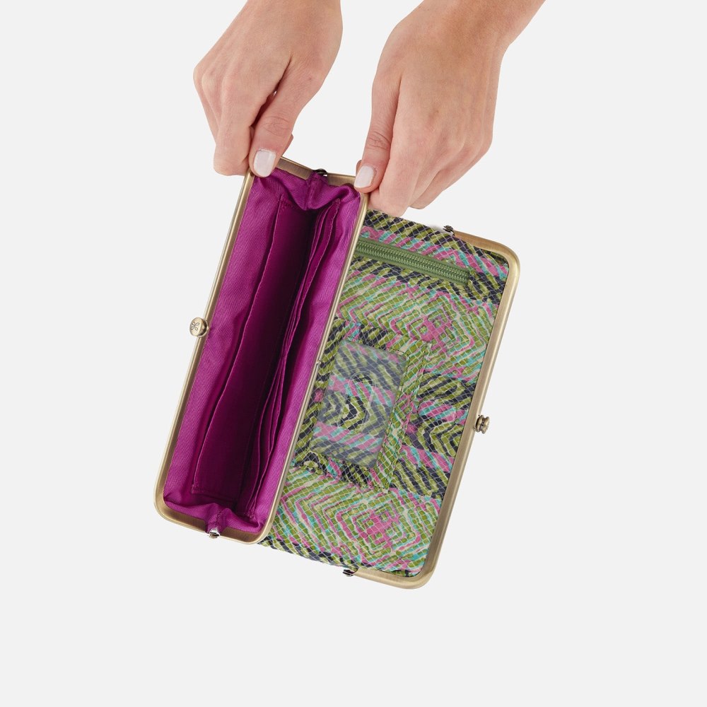 Hobo | Lauren Clutch-Wallet in Printed Leather - Geo Diamond Print