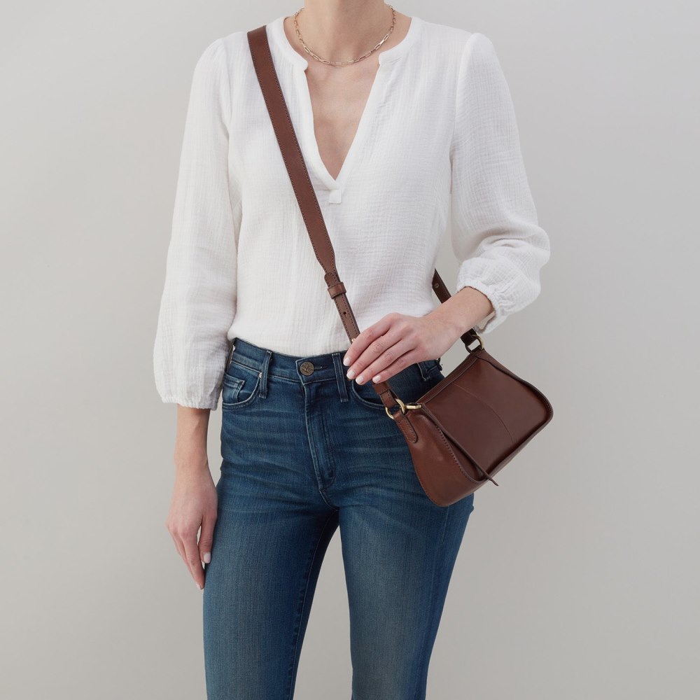 Hobo | Bellamy Small Crossbody in Artisan Leather - Brown