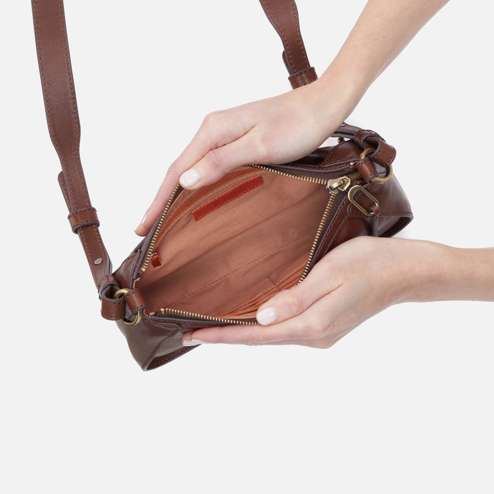 Hobo | Bellamy Small Crossbody in Artisan Leather - Brown