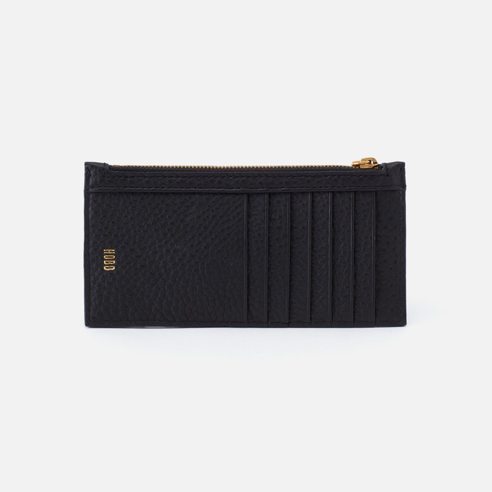 Hobo | Carte Card Case in Pebbled Leather - Black