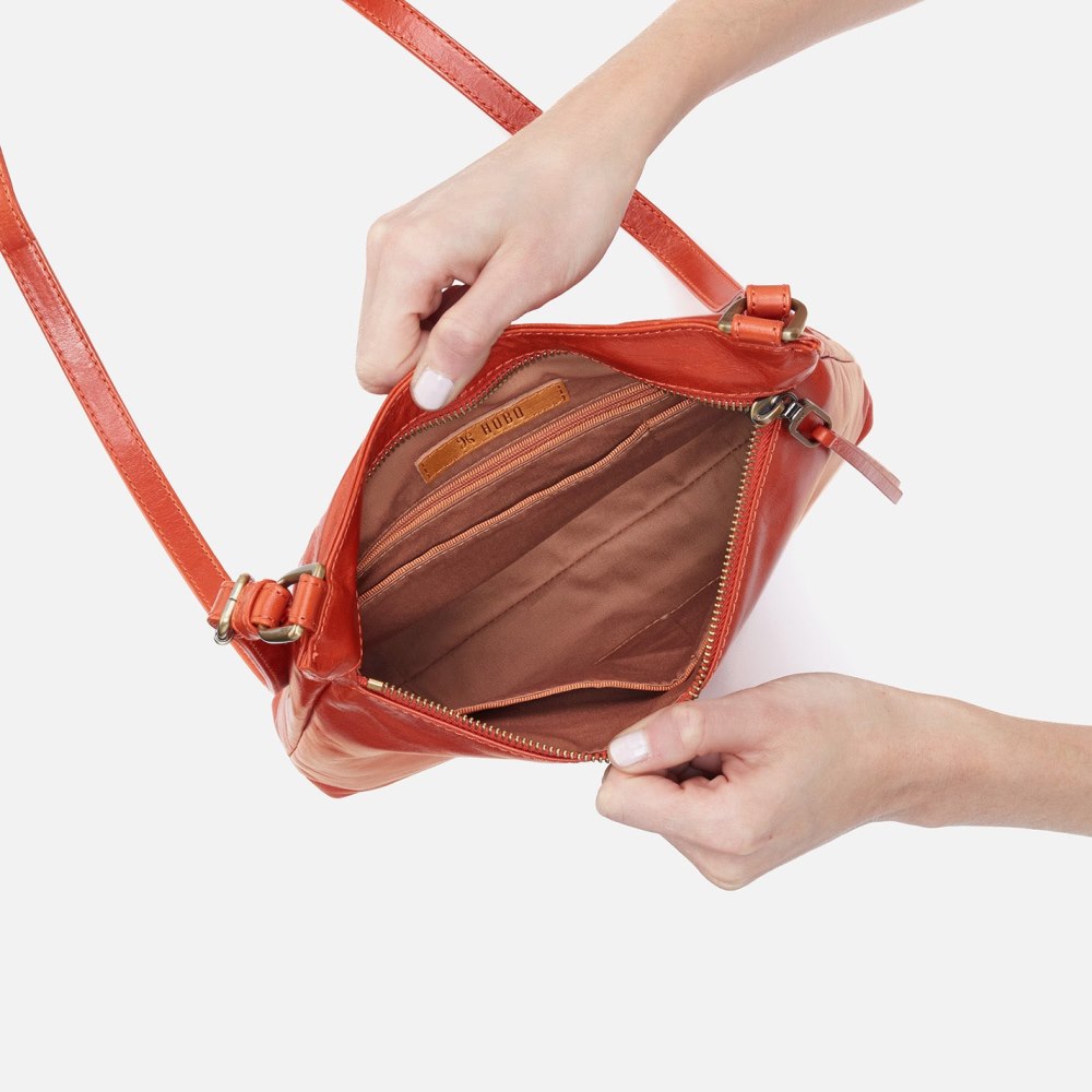 Hobo | Cambel Crossbody in Polished Leather - Marigold