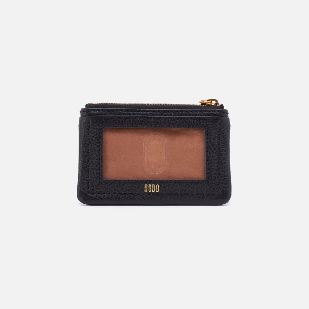 Hobo | Lumen Card Case in Pebbled Leather - Black