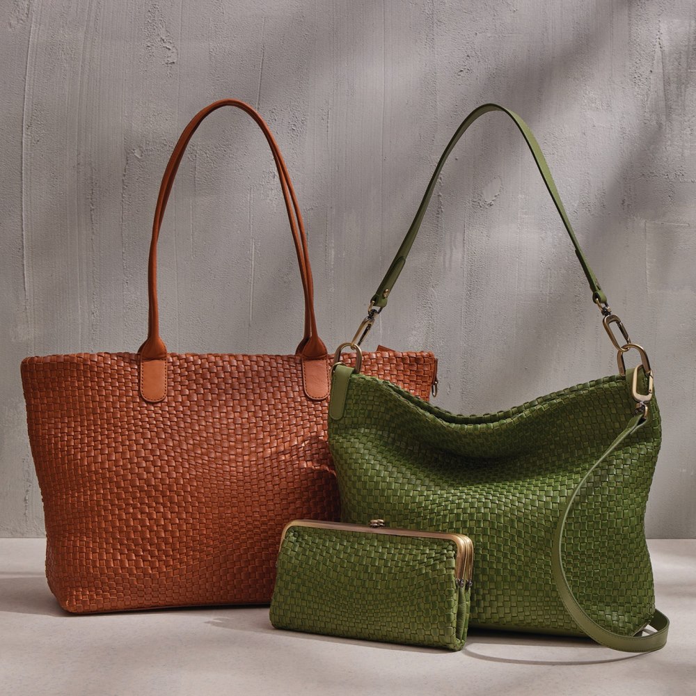 Hobo | Bolder Convertible Crossbody in Wave Weave Leather - Sweet Basil