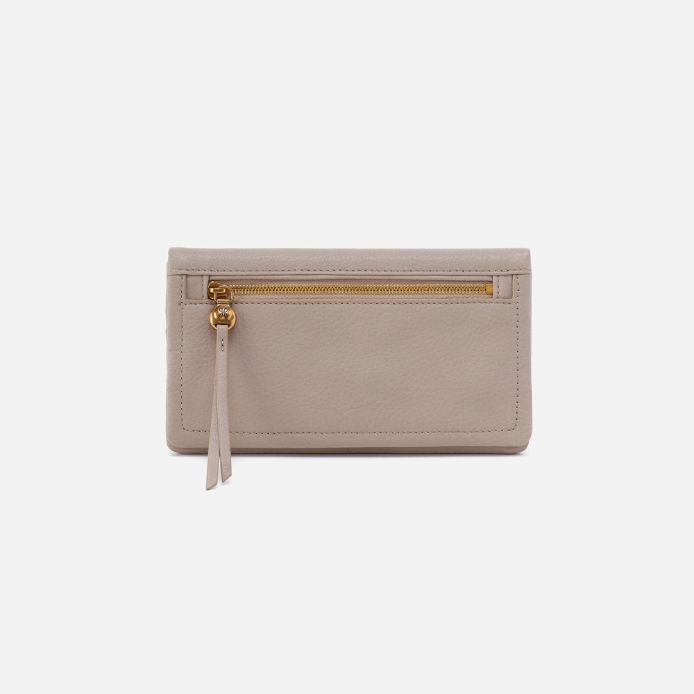 Hobo | Lumen Continental Wallet in Pebbled Leather - Taupe - Click Image to Close