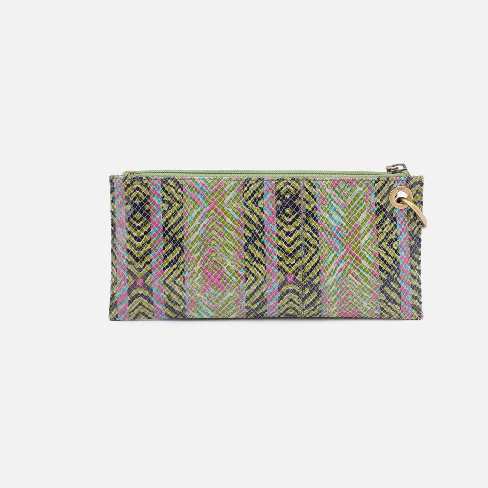 Hobo | Vida Wristlet in Printed Leather - Geo Diamond Print