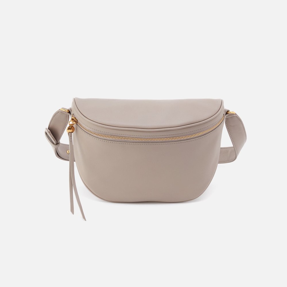 Hobo | Juno Belt Bag in Silk Napa Leather - Warm Grey