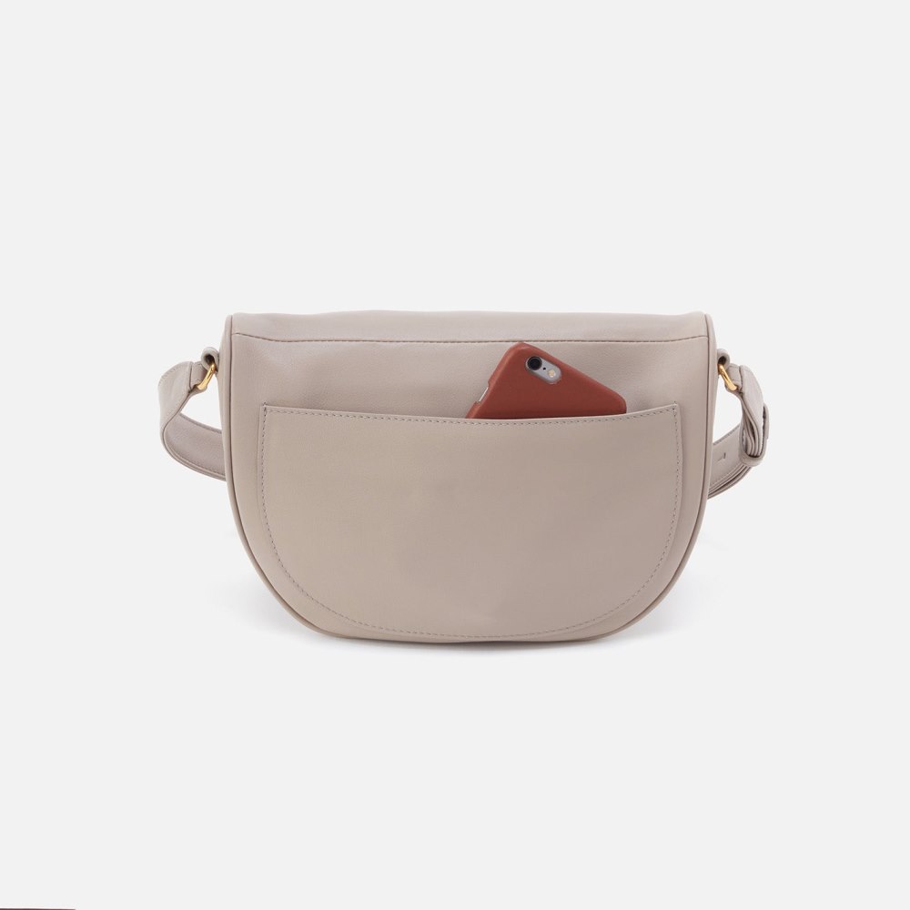 Hobo | Juno Belt Bag in Silk Napa Leather - Warm Grey