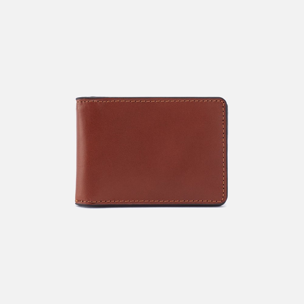 Hobo | Navigator Money Clip Wallet in Aston Leather - Cognac