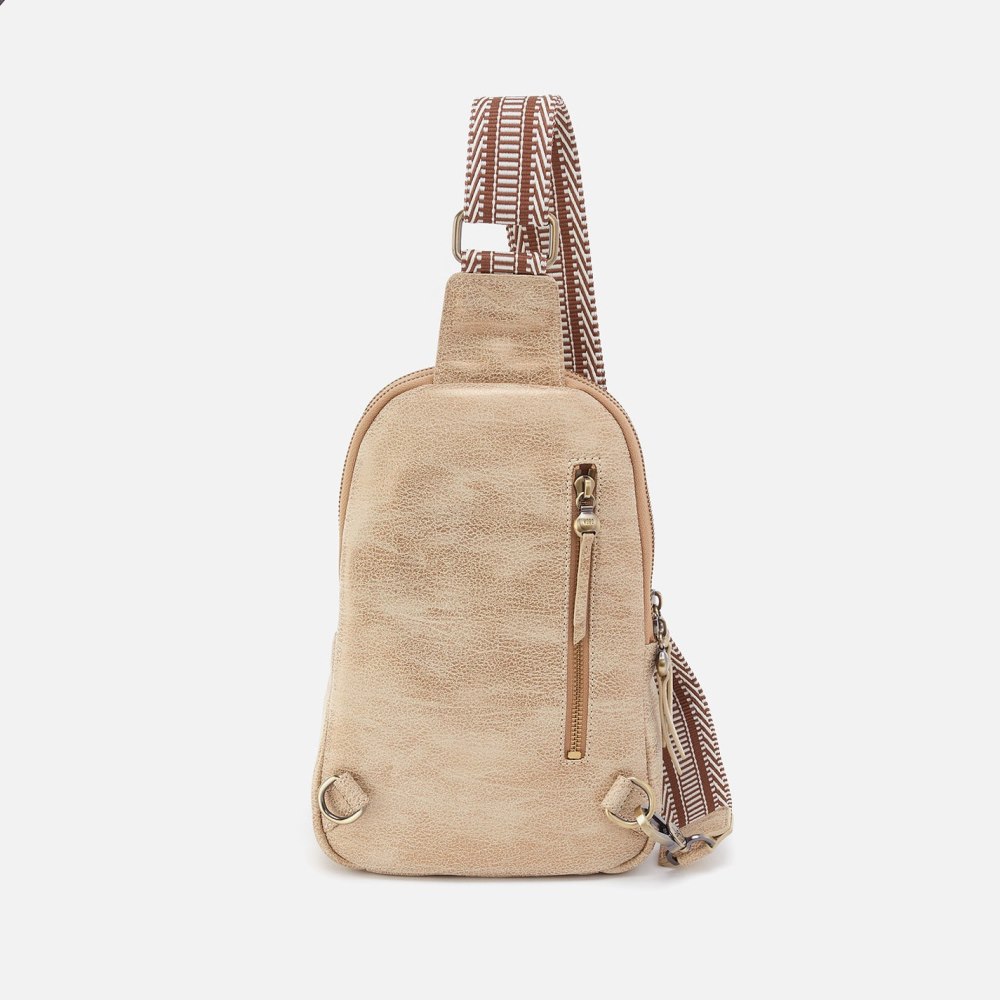 Hobo | Cass Sling in Metallic Leather - Gold Leaf