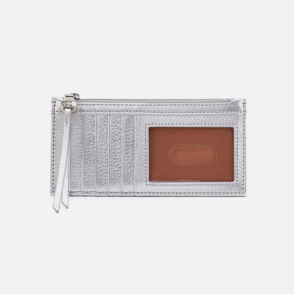 Hobo | Carte Card Case in Metallic Leather - Argento