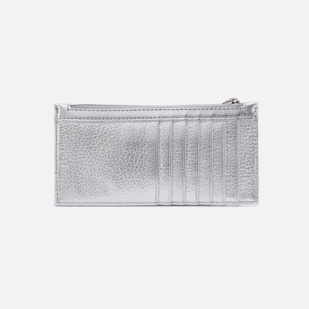 Hobo | Carte Card Case in Metallic Leather - Argento