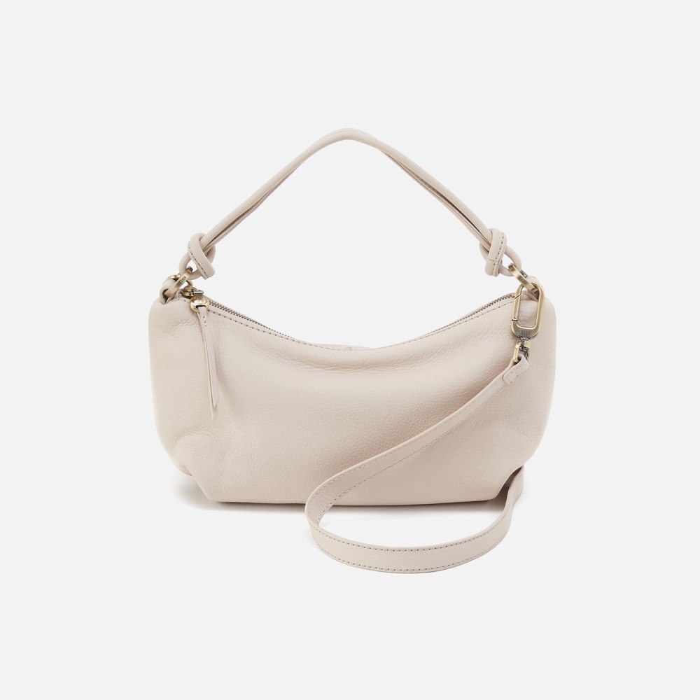 Hobo | Lindley Crossbody in Soft Pebbled Leather - Stone - Click Image to Close