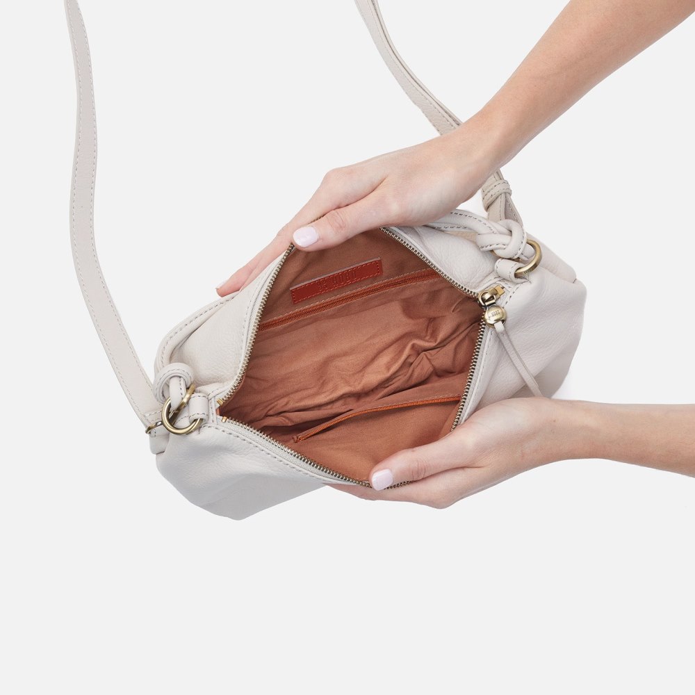 Hobo | Lindley Crossbody in Soft Pebbled Leather - Stone