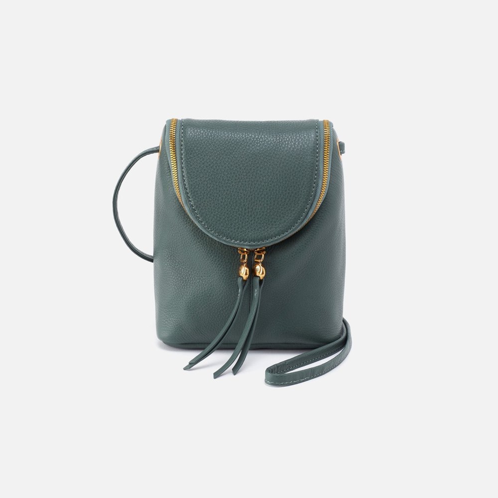 Hobo | Fern Crossbody in Pebbled Leather - Sage Leaf