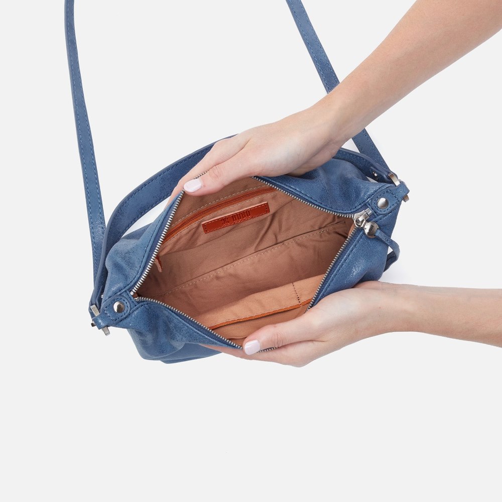 Hobo | Laguna Crossbody in Buffed Leather - Azure