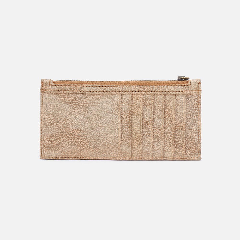 Hobo | Carte Card Case in Metallic Leather - Gold Leaf