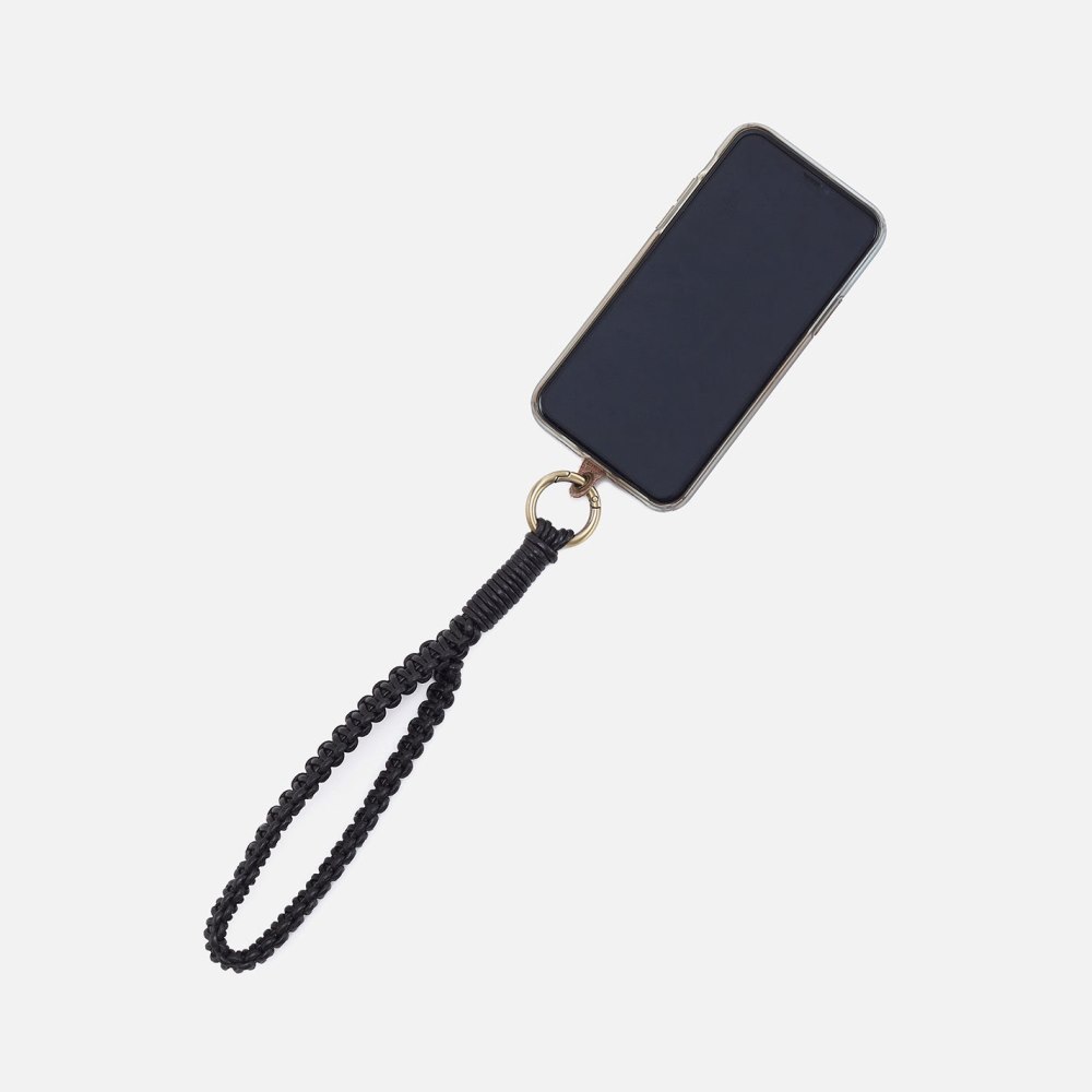 Hobo | Leather Cord Strap in Coated Leather Cording - Black